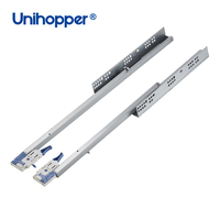 Glissière de tiroir dissimulée Unihopper à 2 canaux pour fermeture en douceur