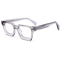 Bingkai Kacamata Optik Asetat F3302 Persegi Vintage dengan Hiasan Bintang, Bingkai Kacamata Grosir, Acetato Monturas Opticas