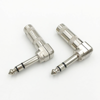 Prises audio stéréo 1/4'' (6,35 mm) mâle TRS, type à souder, design à angle droit, connecteur pour câbles de mixeur DJ