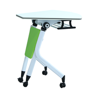 Table de formation pliable pour salle de classe, bureau de conférence, table de réunion mobile avec roulettes