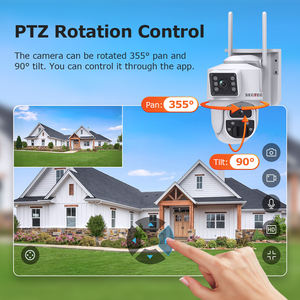كاميرا يوبوكسبرو AOV للتسجيل على مدار الساعة، كاميرا مزدوجة العدسة بقوة 10 واط للرؤية الليلية، مقاومة للماء للاستخدام الخارجي، مع واي فاي وشريحة 4G وطاقة شمسية، كاميرا PTZ لنظام المراقبة - Product Image 5