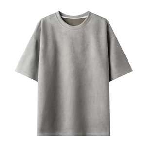 Custom logo Oversize <strong>Suede</strong> Fabric T <strong>Shirt</strong> Multic Color 220gsm Print Plain Wholesale Street Wear Washed t <strong>Shirt</strong> for Men - Product Image 3
