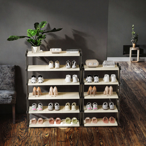 Trendy Multi-Layer <b>Plastic</b> Waterproof Lightweight Dust-Proof Space Saving Shoe Rack Modern Stack Design Storage Storage - Product Image 3