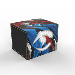 Tùy chỉnh đầy đủ nghệ thuật in boong hộp PU da có thể gập lại lưu trữ cho 100 + tay trò chơi thẻ với cửa sổ trên mặt - Product Image 5