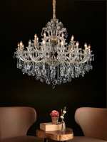 Luxueux élégant de style européen Maria Theresa 18 lumières bougie lustre lampe pour restaurant Banquet mariage événement