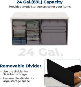 Banc de rangement pliable gris basique, gain de place, pour chaussures, armoire, garage, établi, chevet - Product Image 6