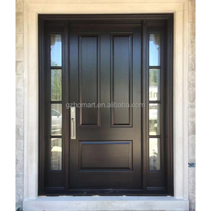Puerta Doble de Madera de Alta Calidad, Diseño Moderno, Impermeable, para Entrada Principal de Villa, Puerta Exterior Principal - Product Image 6