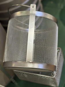 Ideal for hygienic and corrosive environments Stainless Steel Woven Wire <b>Mesh</b> Basket - Product Image 2