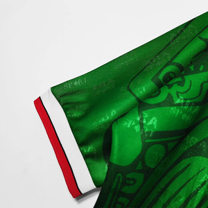 Aanpasbaar 1998 Retro Mexicaans Voetbalshirt Hoge Kwaliteit Ademend Kikker Camisetas BLANCO Voetbalshirt Geautomatiseerd Knippen - Product Image 3