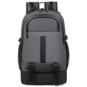 Bockles Laptop <b>Backpack</b> 15 Inches <b>Large</b> Capacity Travel Business Casual Men's Unisex School Bag Blue Gray Black - Product Image 2