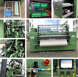 Pleated Fabrics Machine HuaEn Bamboo Zigzag Pleats HE-217-T Fabric Velvet Plisse Machine Electronic Jacquard Loom Machine Textile Plaiting Machine