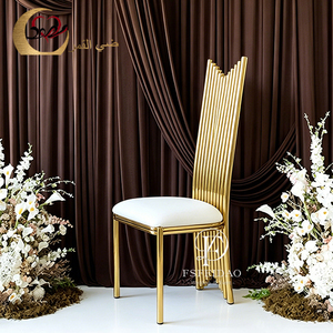 Chaises de restaurant modernes de luxe en acier inoxydable avec dossier haut et revêtement en velours pour l'extérieur - Product Image 2