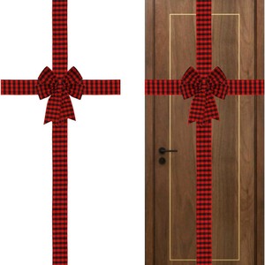 Natal decoração fita armário porta janela porta pendurado armário pendurado decoração arco - Product Image 1