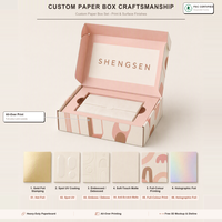 Boîtes d'expédition en papier rose haut de gamme personnalisées avec logo doré en relief, emballage en carton ondulé pour boîtes de colis cadeaux de festival