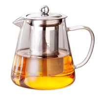 Théière en verre thé tasse de séparation de l'eau pour l'eau bouillante et le thé d'infusion bouilloire domestique tasse juste service à thé Kung Fu