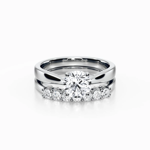ชุดแหวนแต่งงานเพชรเจ็ดเม็ดแบบคลาสสิก SGARIT Custom Classic Solitaire แหวนเพชรแล็บโกรว์ 18K ทองคำ 2 กะรัต VS D พร้อมใบรับรอง IGI สำหรับการหมั้น - Product Image 1
