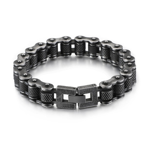 Resoul - Brazalete de Acero Inoxidable 316L Antideslustre para Hombre, Cadena Estilo Motociclista, Brazaletes de Acero Inoxidable, Cadena de Mano Hip Hop - Product Image 3