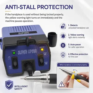 SUP200 Taladro Eléctrico Portátil para Uñas, Máquina de Manicura y Pedicura, Equipo de Arte de Uñas para Salón de Belleza - Product Image 2