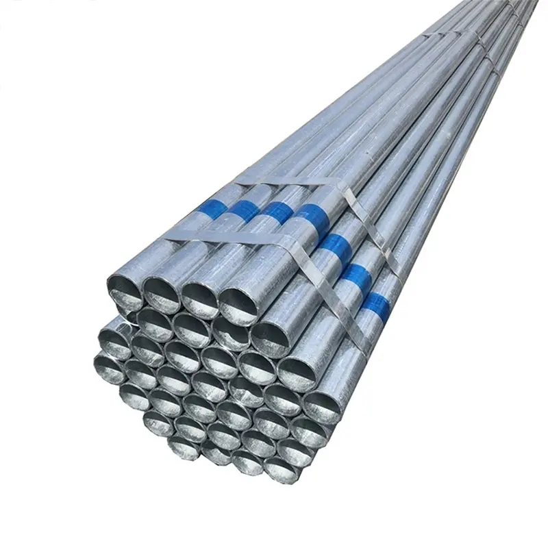 Usine de tuyaux en acier en Chine approvisionnement direct de première main tuyau en acier galvanisé de haute qualité tuyau galvanisé rond de 10 pieds
