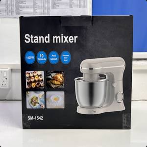 Appareils électroménagers de cuisine, batteur sur socle planétaire en acier inoxydable de 1500 W, 5 L, pour pétrir la pâte et faire des gâteaux - Product Image 1