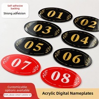 Plaques de numéros de porte en acrylique pour les communautés résidentielles, les appartements locatifs, les maisons d'hôtes, les dortoirs et les chambres d'hôtel