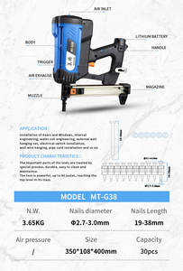 Meite-<span class=keywords><strong>clavadora</strong></span> de Gas de alta calidad, potente MT-G38 con celda de combustible para trabajo al aire libre, pistola de clavos de gas inalámbrica - Product Image 5