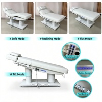 Lit de soin esthétique électrique avec fonction chauffante, lit de massage facial en éponge haute densité pour salon