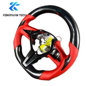 Volant de voiture en cuir noir personnalisable en direct d'usine, avec fibre de carbone forgée bleue, pour Infiniti FX35 G25 G37 Q50 Q60 Q70 <span class=keywords><strong>350Z</strong></span> - Product Image 3