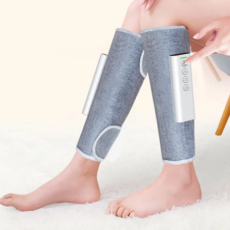 Máquina Eléctrica de masaje para piernas, masajeador inflable de compresión de presión de aire con calor para pies y piernas