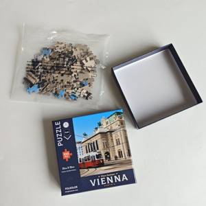 Rompecabezas de 100 Piezas de Alta Calidad, Personalizado, a Todo Color, Educativo, de Cartón, con Diseño de Póster de Viaje a Viena, con Logotipo Personalizado - Product Image 1
