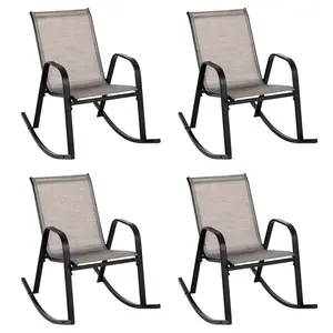 New Style Nordic Comfortable Metal Outdoor Furniture Garden Teslin Leisure Rocking Chair Metal Garden Chair