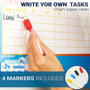 Tabla de Recompensas Magnética para Niños, Tabla de Comportamiento y Responsabilidad para Niños Pequeños, Tablero de Tareas para Niños con Borrado en Seco - Product Image 4