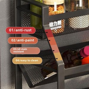 Çelik mutfak baharat raf eşyaları için ayakta tipi sos sirke yemek çubuğu tutucu masa kullanımı için uygun - Product Image 5
