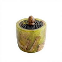 Brûleur d'encens en bois fait main avec finition en résine époxy, diffuseur aromatique de bois de santal, utilisation toute saison