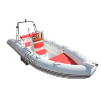Bateau pneumatique de pêche RIB 480 à coque en fibre de verre PVC/Hypalon/Orca certifié CE, haute vitesse, 16 pieds, à vendre