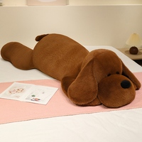 Peluche chien couché géant et adorable, compagnon de sommeil pour enfants, grand oreiller, cadeau pour petite amie