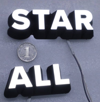YIJIAO Enseignes personnalisées fiables en acrylique, lettres lumineuses à éclairage frontal avec bord biseauté, lettres en relief sur mesure pour l'immobilier
