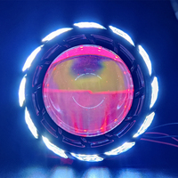 Feux avant Bi Led pour voiture, accessoires de voiture, lentille de projecteur M17, yeux d'ange, kit de feux de jour avec combinaison de yeux de démon