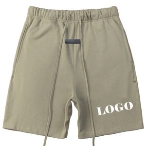 Shorts de sport pour hommes populaires, longueur genou, logo personnalisé, coton French Terry réfléchissant, shorts hip-hop pour hommes - Product Image 5