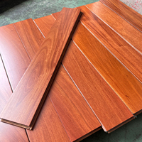 Planchers en bois véritable de qualité supérieure, grade naturel 100%, acajou Santos 18 mm, vente directe d'usine, installation par système de clic