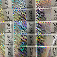Autocollant holographique à usage unique avec numéro de série, logo personnalisé, imperméable