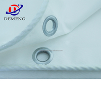 Toile de Toiture Extérieure Blanche Imperméable et Résistante à la Pluie 700gsm 6*10m en Polyester/Coton Tissé Enduit Uni pour Construction et Entrepôt