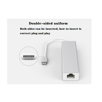 Adaptateur 4-en-1 Gigabit LAN Ethernet 3 RJ45 USB 3.0 Type C Converter Ports Certifié WiFi Interface Laptop Network Certified CF