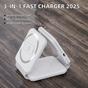 <span class=keywords><strong>Cargador</strong></span> Inalámbrico 3 en 1 de Carga Rápida de 15W con Luz LED y Soporte Magnético para Auriculares, Compatible con <span class=keywords><strong>iPhone</strong></span> y Apple Watch (EE. UU.) - Product Image 6