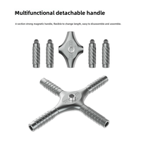 Juego de Destornilladores Manuales de Aleación de Aluminio 34 en 1, Herramienta Multifunción de Alta Calidad
