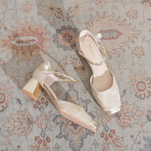Zapatos de Tacón Bajo con Punta en Pico, Estilo Primavera, Gamuza Mate, Suela Delgada, Estilo Noble para Mujer - Product Image 4