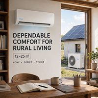 Climatiseur hybride mural à double alimentation solaire 12000 BTU, kit complet, refroidissement uniquement, prêt pour batterie 48V, usage domestique