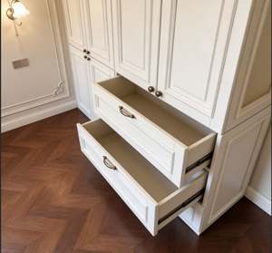 BALOM Customized Luxury Custom Walk in Closet <b>Wardrobe</b> Cabinet High End <b>Wooden</b> Closet System With LED Lighting and Drawers - Product Image 4