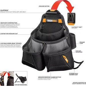 Free sample Electrician tool bag, HVAC tool bag, Tool caddy, Tool bags for electricians, Tool tote bag w/<b>socket</b> <b>organizer</b> - Product Image 5