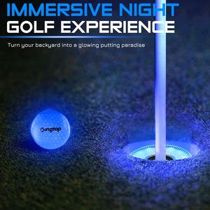 KINGTOP Lumière LED pour <span class=keywords><strong>trou</strong></span> <span class=keywords><strong>de</strong></span> <span class=keywords><strong>golf</strong></span> avec lentille anti-éblouissement, fonctionne sur piles, lumineuse dans l'obscurité, pour l'entraînement au putting en extérieur et la pratique nocturne - Product Image 6